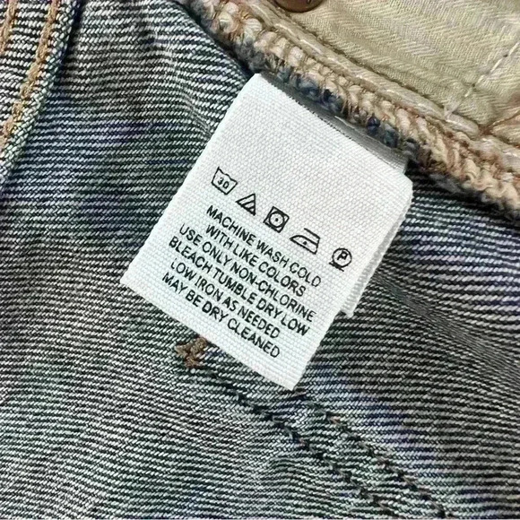 We The Free Women’s Denim Front Zip Mini Skirt Size 26 - Picture 14 of 14